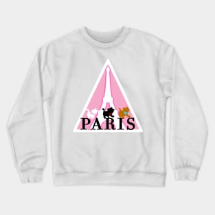 Paris Travel Sticker Crewneck Sweatshirt